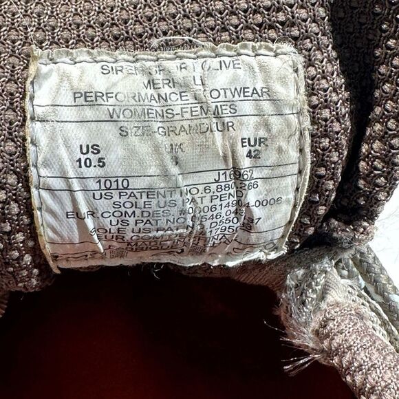 Merrell Vibram Continuum Tan Womens Hiking Shoes Vibram sole size 10,5 US - Picture 8 of 8